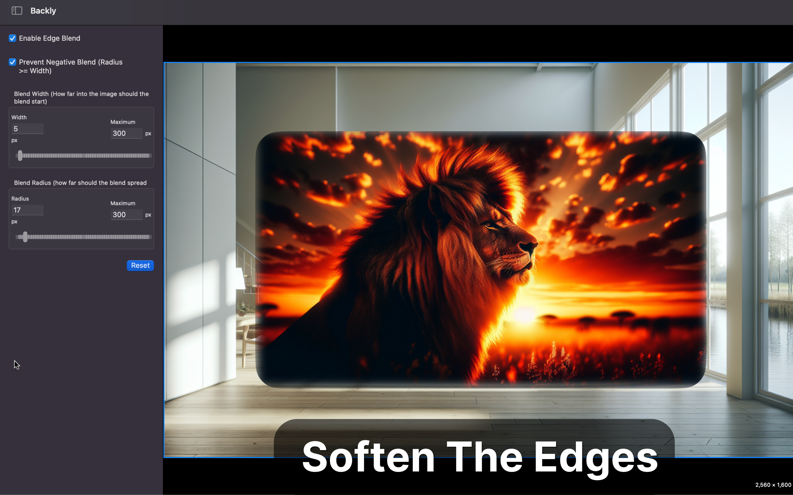 App Screenshot - Edge Blend