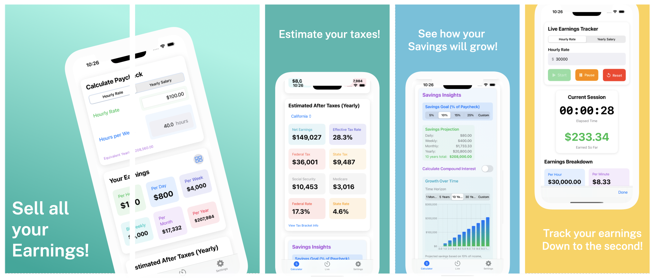 Paycheck - Salary Calculator App Screenshots
